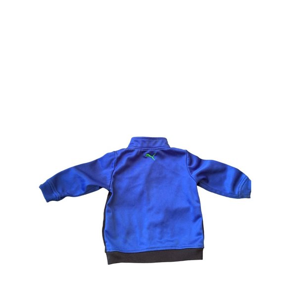 Puma Baby Boys Zip up Jacket Size 3 to 6 Months Blue and Green - Picture 2 of 6